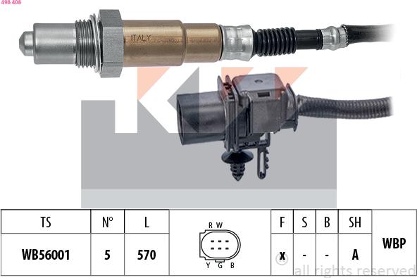 KW 498 408 - Lambdasonde alexcarstop-ersatzteile.com