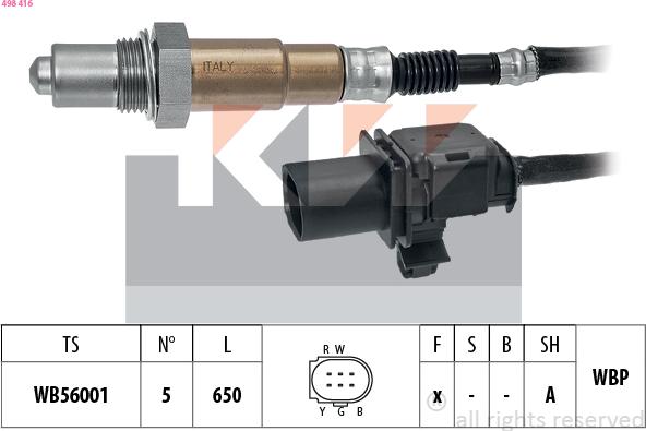 KW 498 416 - Lambdasonde alexcarstop-ersatzteile.com