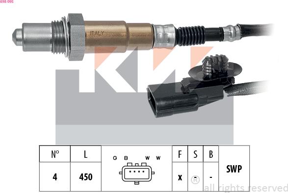 KW 498 095 - Lambdasonde alexcarstop-ersatzteile.com