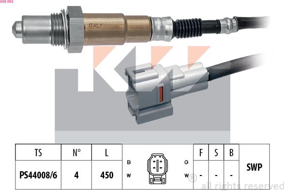 KW 498 092 - Lambdasonde alexcarstop-ersatzteile.com