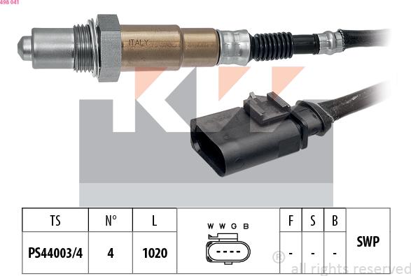 KW 498 041 - Lambdasonde alexcarstop-ersatzteile.com