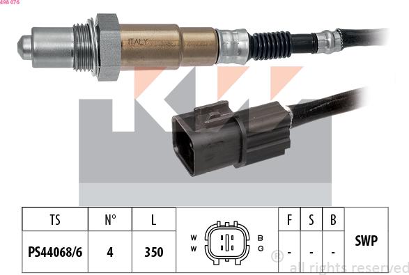 KW 498 076 - Lambdasonde alexcarstop-ersatzteile.com