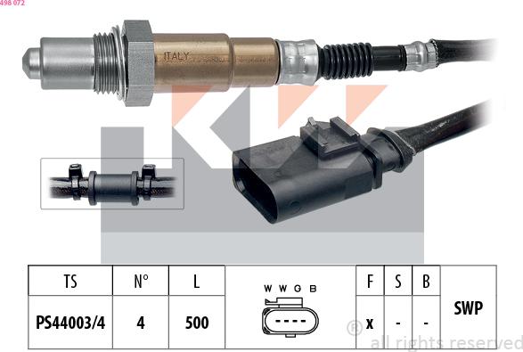 KW 498 072 - Lambdasonde alexcarstop-ersatzteile.com