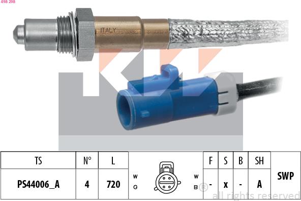 KW 498 298 - Lambdasonde alexcarstop-ersatzteile.com