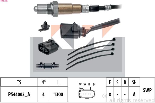 KW 498 245 - Lambdasonde alexcarstop-ersatzteile.com