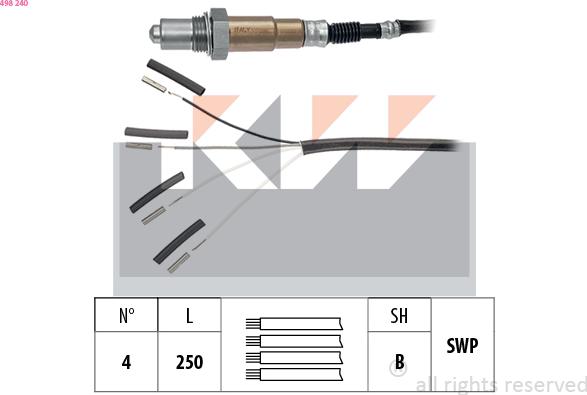 KW 498 240 - Lambdasonde alexcarstop-ersatzteile.com