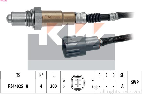 KW 498 269 - Lambdasonde alexcarstop-ersatzteile.com