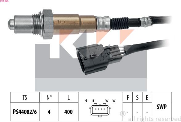 KW 498 225 - Lambdasonde alexcarstop-ersatzteile.com