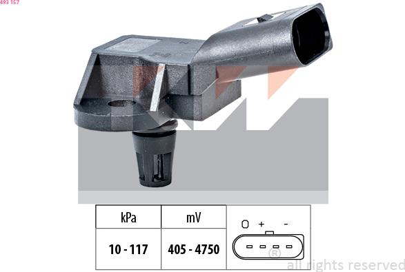 KW 493 157 - Luftdrucksensor, Höhenanpassung alexcarstop-ersatzteile.com