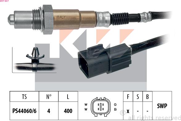 KW 497 657 - Lambdasonde alexcarstop-ersatzteile.com