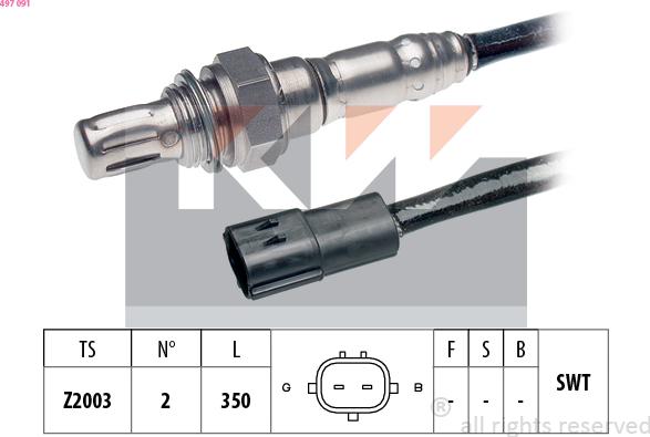 KW 497 091 - Lambdasonde alexcarstop-ersatzteile.com