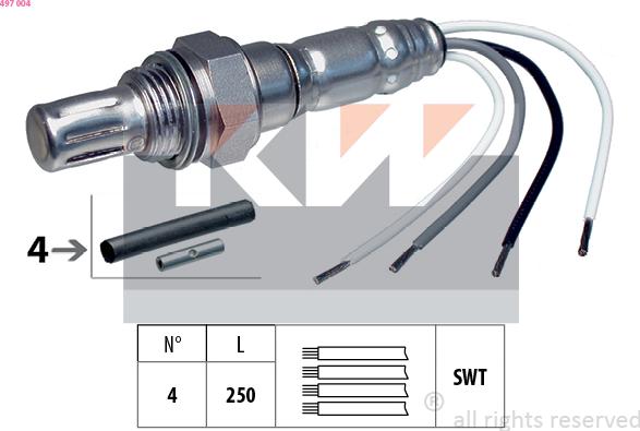 KW 497 004 - Lambdasonde alexcarstop-ersatzteile.com