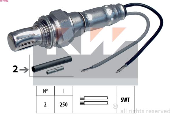 KW 497 002 - Lambdasonde alexcarstop-ersatzteile.com