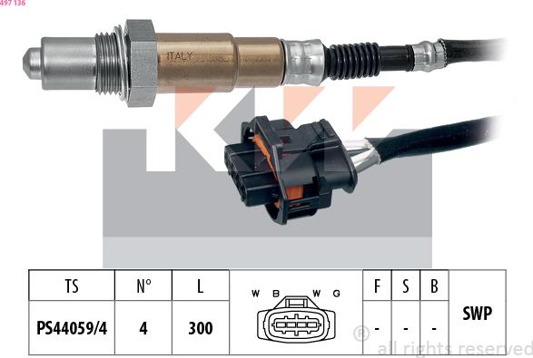 KW 497 136 - Lambdasonde alexcarstop-ersatzteile.com