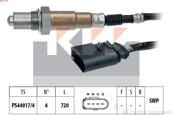 KW 497 175 - Lambdasonde alexcarstop-ersatzteile.com