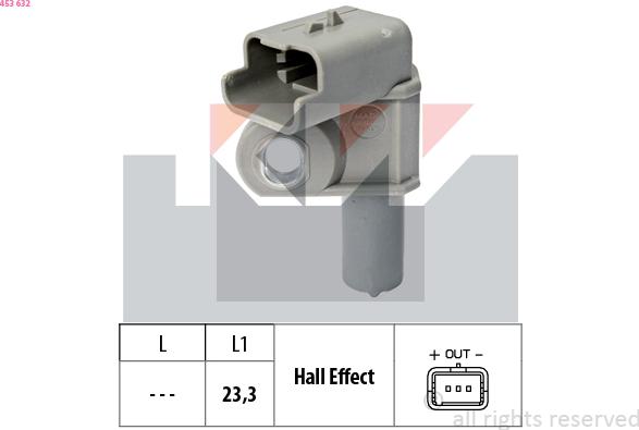 KW 453 632 - Sensor, Nockenwellenposition alexcarstop-ersatzteile.com