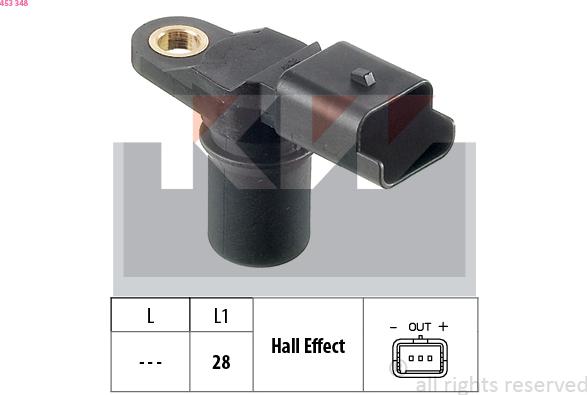 KW 453 348 - Sensor, Nockenwellenposition alexcarstop-ersatzteile.com