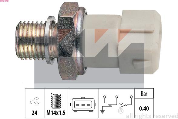 KW 500 070 - Sensor, Öldruck alexcarstop-ersatzteile.com