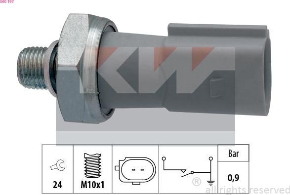 KW 500 197 - Sensor, Öldruck alexcarstop-ersatzteile.com