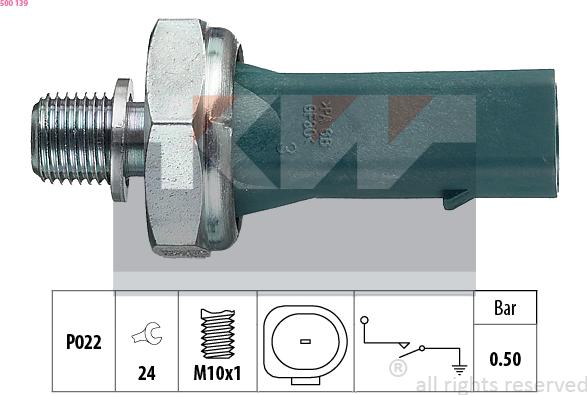 KW 500 139 - Sensor, Öldruck alexcarstop-ersatzteile.com