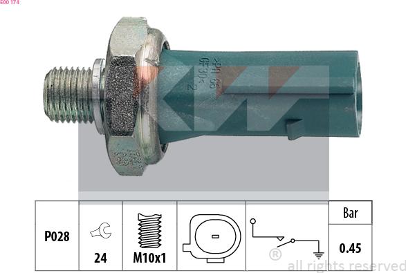 KW 500 174 - Sensor, Öldruck alexcarstop-ersatzteile.com