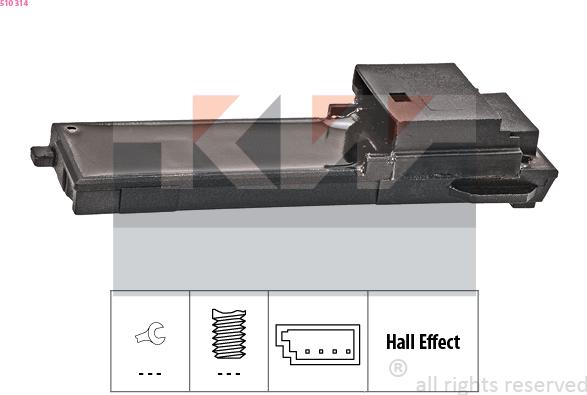 KW 510 314 - Schalter, Kupplungsbetätigung (GRA) alexcarstop-ersatzteile.com