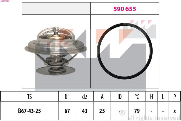 KW 580 983 - Thermostat, Kühlmittel alexcarstop-ersatzteile.com