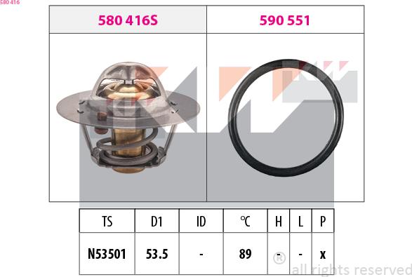 KW 580 416 - Thermostat, Kühlmittel alexcarstop-ersatzteile.com