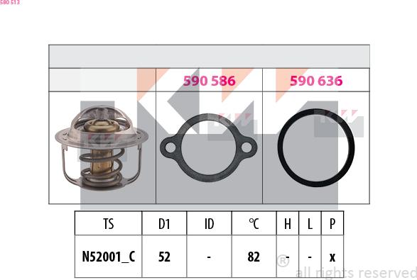 KW 580 513 - Thermostat, Kühlmittel alexcarstop-ersatzteile.com