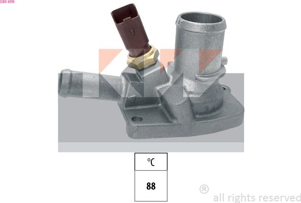 KW 580 699 - Thermostat, Kühlmittel alexcarstop-ersatzteile.com