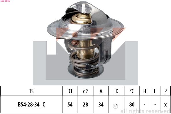 KW 580 694S - Thermostat, Kühlmittel alexcarstop-ersatzteile.com