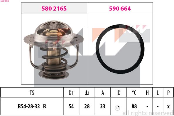 KW 580 658 - Thermostat, Kühlmittel alexcarstop-ersatzteile.com