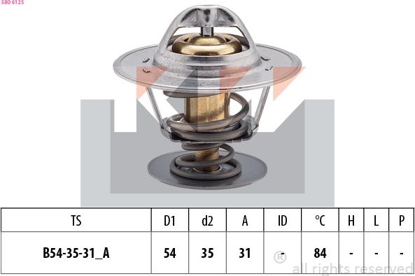 KW 580 612S - Thermostat, Kühlmittel alexcarstop-ersatzteile.com