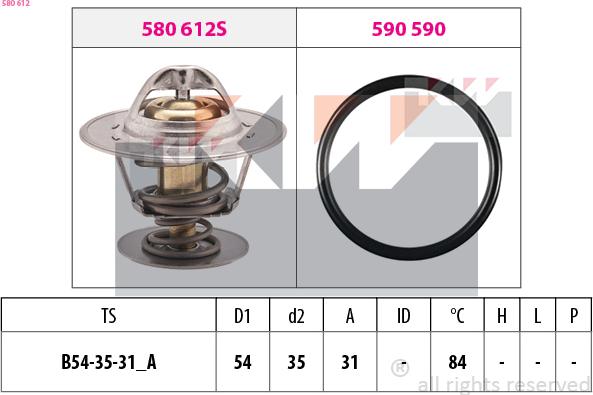 KW 580 612 - Thermostat, Kühlmittel alexcarstop-ersatzteile.com