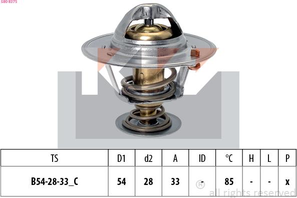 KW 580 837S - Thermostat, Kühlmittel alexcarstop-ersatzteile.com