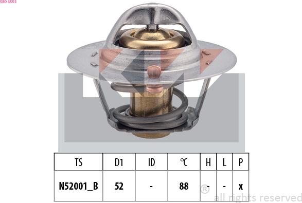 KW 580 355S - Thermostat, Kühlmittel alexcarstop-ersatzteile.com