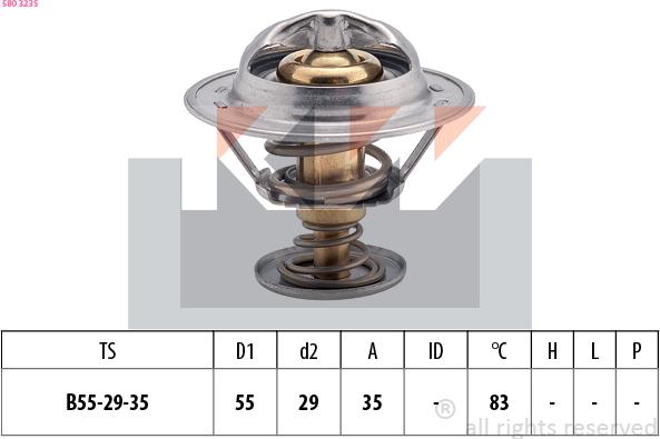 KW 580 323S - Thermostat, Kühlmittel alexcarstop-ersatzteile.com