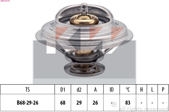 KW 580 377S - Thermostat, Kühlmittel alexcarstop-ersatzteile.com