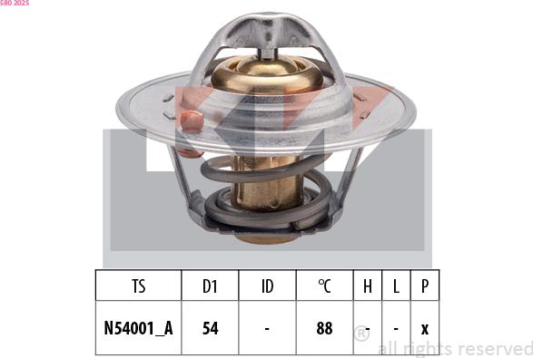 KW 580 202S - Thermostat, Kühlmittel alexcarstop-ersatzteile.com