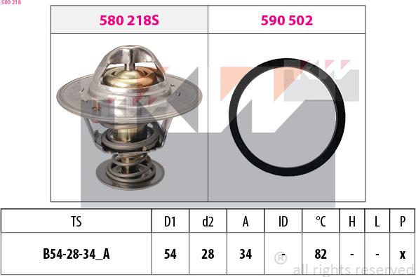 KW 580 218 - Thermostat, Kühlmittel alexcarstop-ersatzteile.com