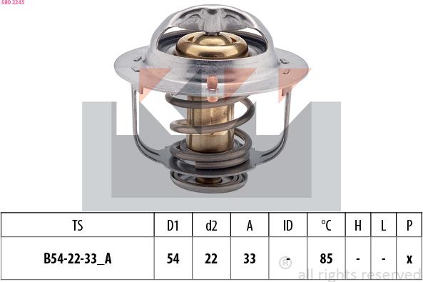 KW 580 224S - Thermostat, Kühlmittel alexcarstop-ersatzteile.com