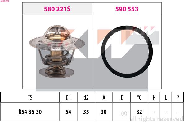 KW 580 221 - Thermostat, Kühlmittel alexcarstop-ersatzteile.com