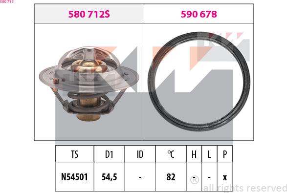 KW 580 713 - Thermostat, Kühlmittel alexcarstop-ersatzteile.com