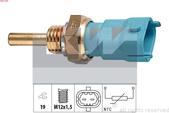 KW 530 239 - Sensor, Öltemperatur alexcarstop-ersatzteile.com