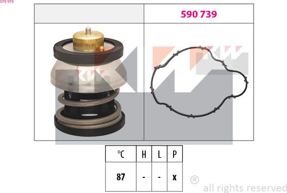 KW 579 976 - Thermostat, Kühlmittel alexcarstop-ersatzteile.com