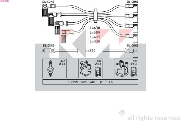 KW 359 808 - Zündleitungssatz alexcarstop-ersatzteile.com