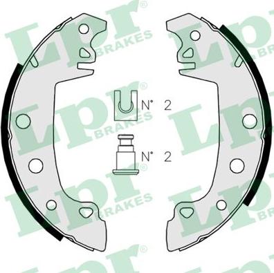 LPR 02850 - Bremsbackensatz alexcarstop-ersatzteile.com