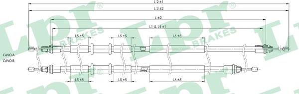 LPR C0249B - Seilzug, Feststellbremse alexcarstop-ersatzteile.com