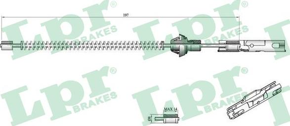 LPR C0250B - Seilzug, Feststellbremse alexcarstop-ersatzteile.com