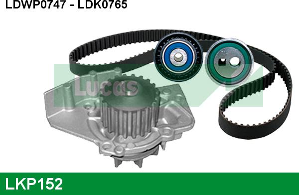 LUCAS LKP152 - Wasserpumpe + Zahnriemensatz alexcarstop-ersatzteile.com